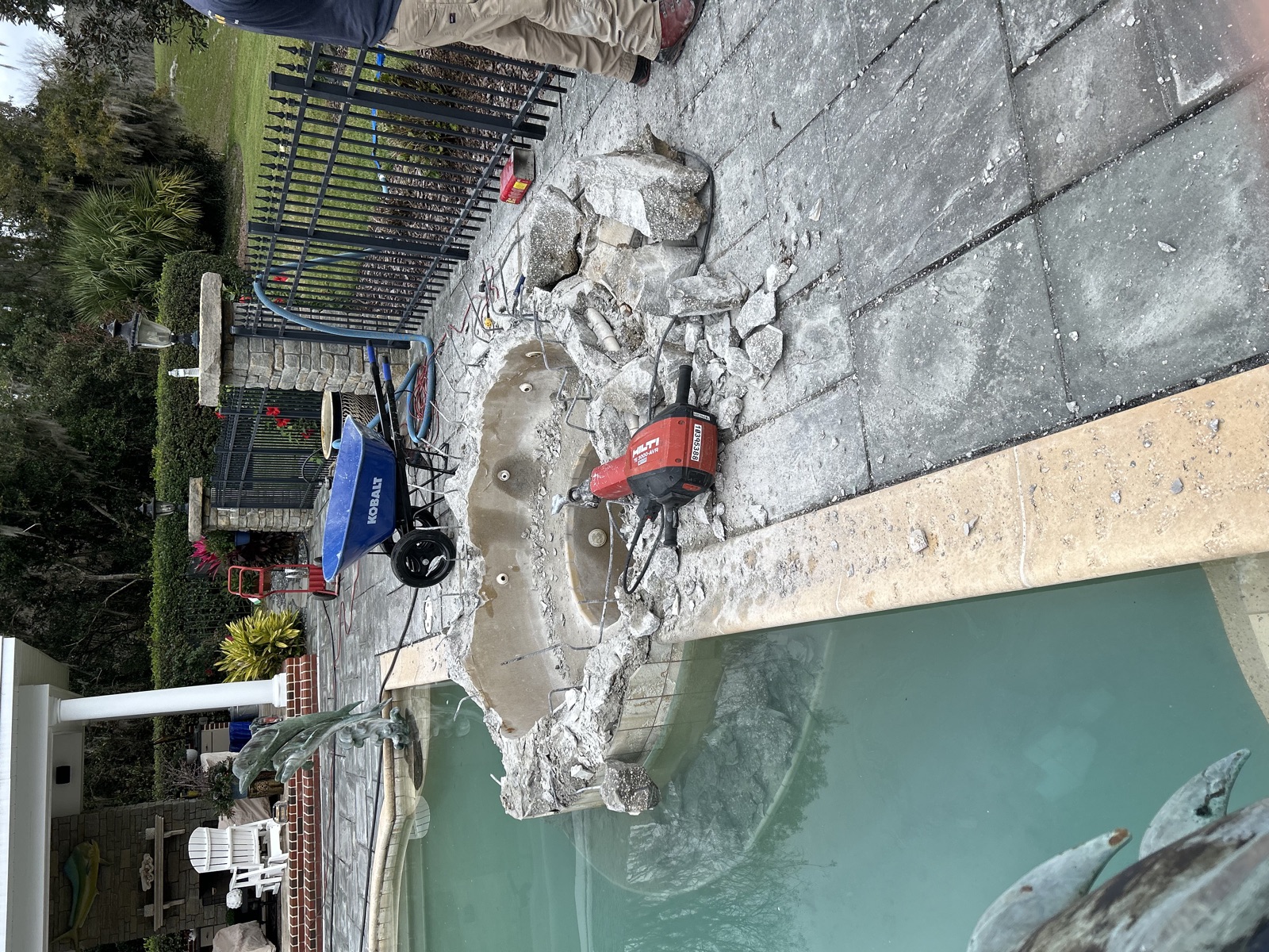 Spa renovation and structural work in progress